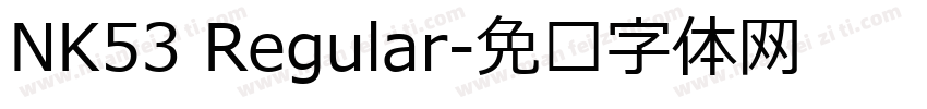 NK53 Regular字体转换
